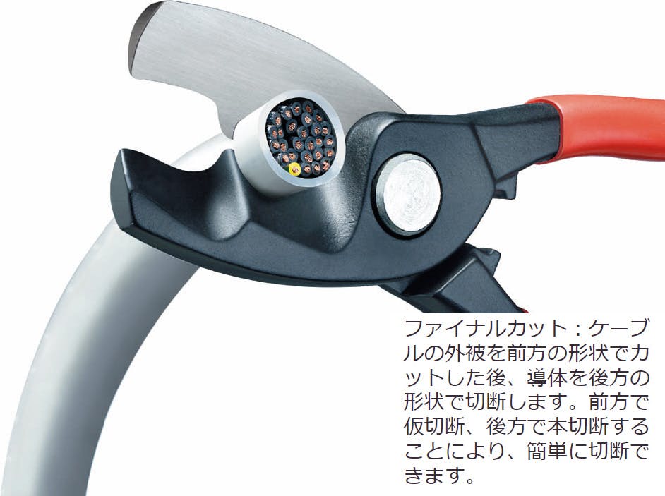 ケ－ブル(電線)カッタ－ クニペックス ケーブルカッター SB 9511-200 ワイヤーカッター 電気