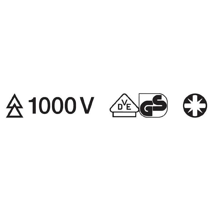 クニペックス 絶縁ポジドライブドライバー 1000V 9825-01 絶縁ハンドル プラスネジ用 電気工事 506278351【別送品】