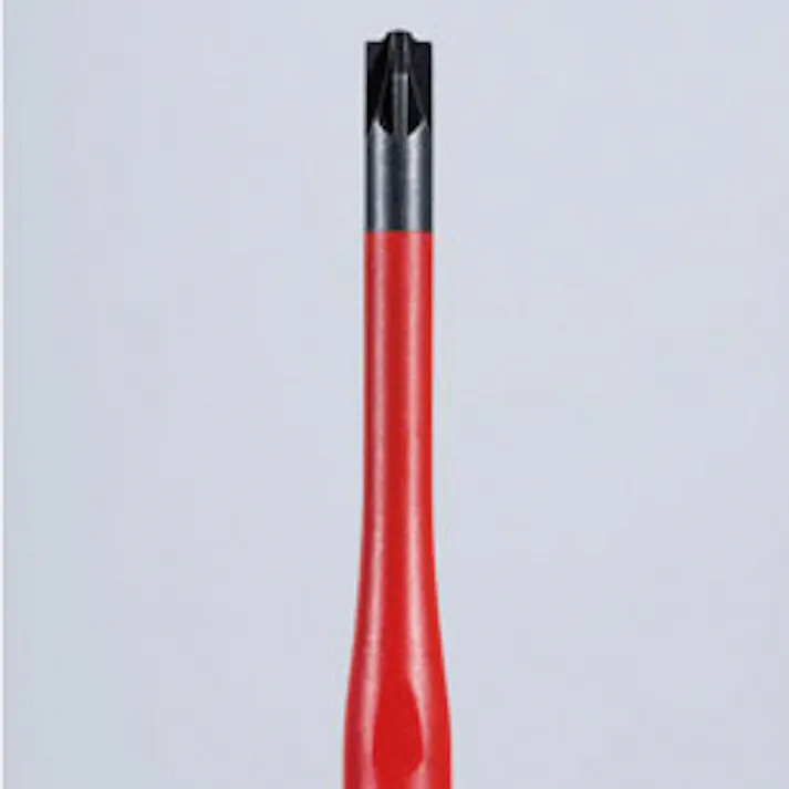 クニペックス 絶縁ポジドライブドライバー マイナス スリムタイプ 1000V 9825-02SLS 絶縁ハンドル プラスマイナスネジ用 電気工事 506278358【別送品】