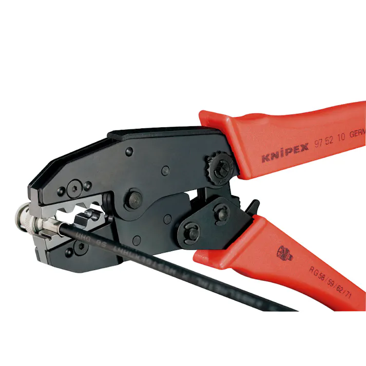 クニペックス 圧着ペンチ 9752-10 クリンピングプライヤー 端子圧着 電気工事 506280210【別送品】