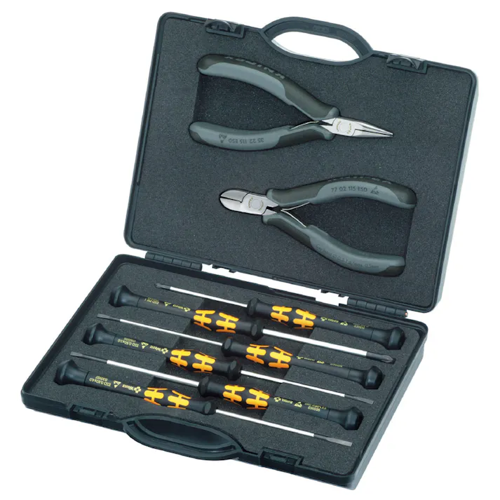KNIPEX クニペックス エレクトロニクスプライヤーセット 002018ESD 000506308181【別送品】
