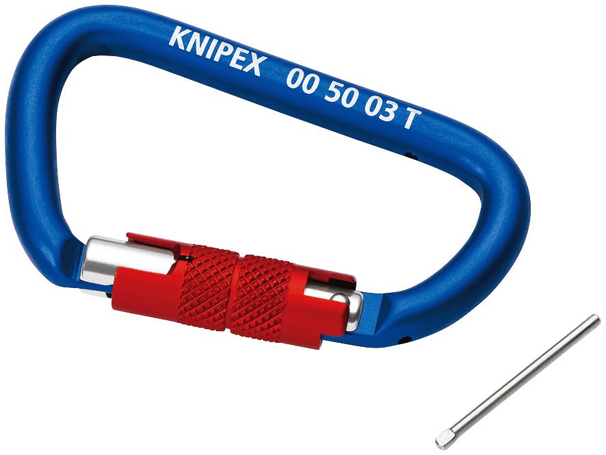 KNIPEX クニペックス 落下防止ストラップ用カラビナ2個入 005003TBK 000506308603 転倒防止 KNIPEX クニペックス 落下防止ストラップ用カラビナ2個入 005003TBK 000506308603 転倒防止