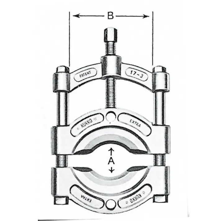 クッコ セパレータープーラーセット60mm 17-K ベアリング抜き ギヤ脱着 自動車整備 513022001【別送品】
