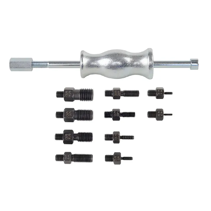 クッコ スライドハンマーセット M3-M18/10ケ付 ケース無し 223 ベアリング抜き ギヤ脱着 自動車整備 513124030【別送品】