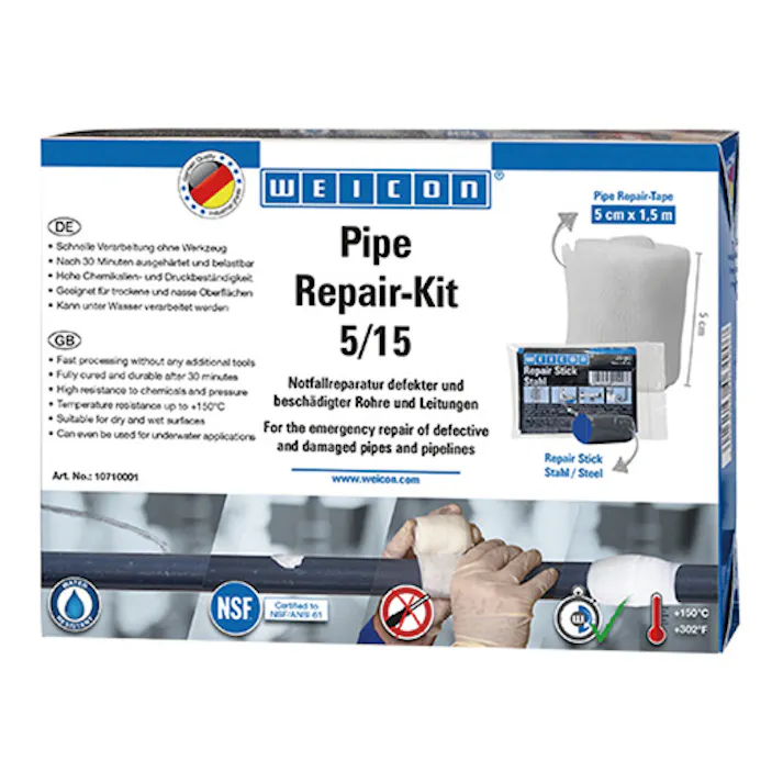 ウェイコン 125mmx10m配管補修キット 30分硬化 10710004 リペアースティック 補修テープ 水道管補修 845000030【別送品】