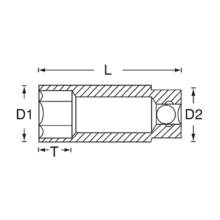 シグネット 1/4DR 7/16” ディープソケット 11208 ヘックスソケット 狭所作業 自動車整備 856811208【別送品】