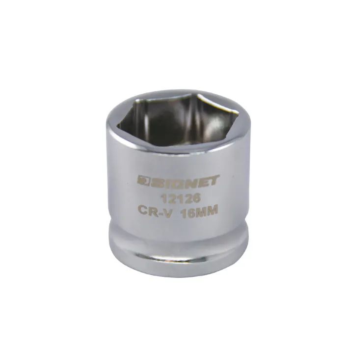 SIGNET シグネット 3/8DR16mmショートソケット 6角 12126 000856812126 (CDC)【ネット注文限定・別送品】