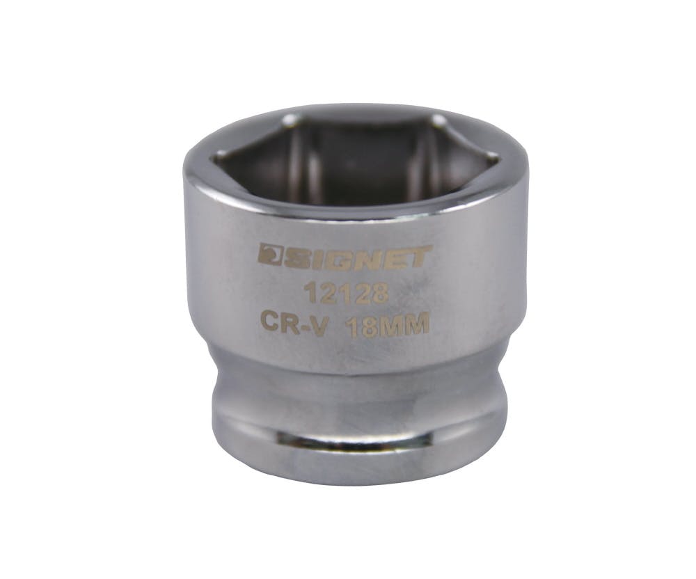 SIGNET シグネット 3/8DR18mmショートソケット 6角 12128 000856812128 (CDC) レンチ SIGNET シグネット 3/8DR18mmショートソケット 6角 12128 000856812128 (CDC) レンチ