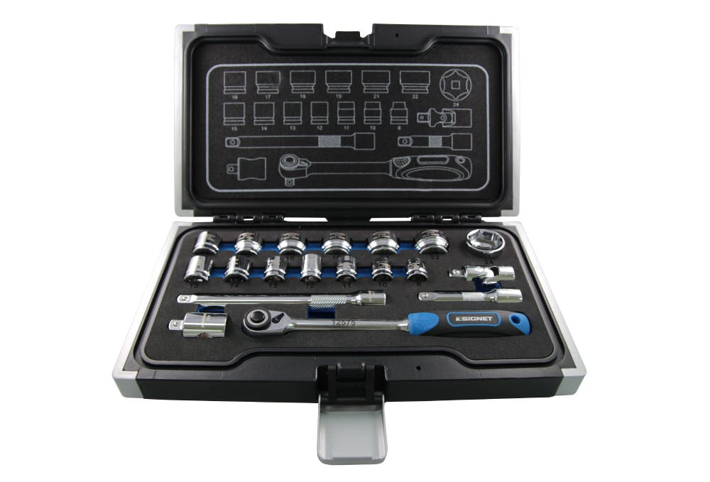 SIGNET シグネット 3/8DR19PCショートソケットセット 6角 12134 000856812134 レンチ SIGNET シグネット 3/8DR19PCショートソケットセット 6角 12134 000856812134 レンチ