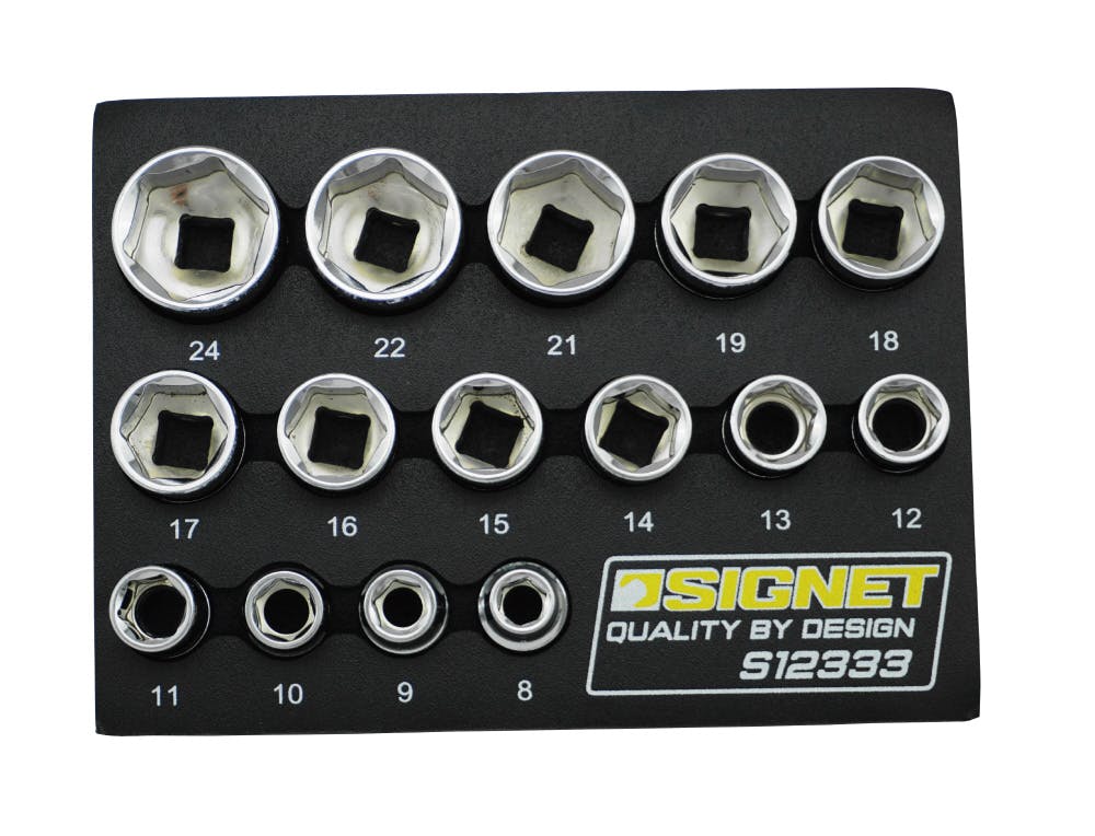 SIGNET シグネット 3/8DR15PCソケットセットDESIGNトレー 12333 000856812333 レンチ SIGNET シグネット 3/8DR15PCソケットセットDESIGNトレー 12333 000856812333 レンチ