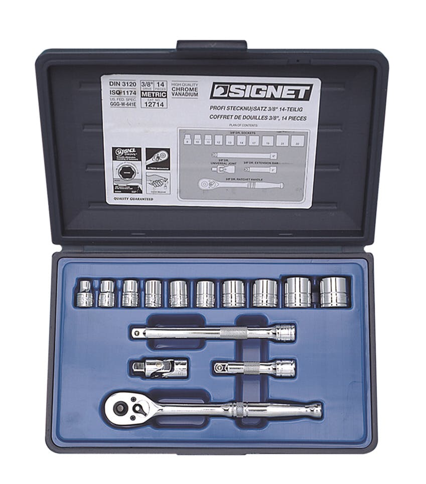SIGNET シグネット #812910B 3/8DR14PCmmソケットレンチセット 12714 000856812911 レンチ SIGNET シグネット #812910B 3/8DR14PCmmソケットレンチセット 12714 000856812911 レンチ
