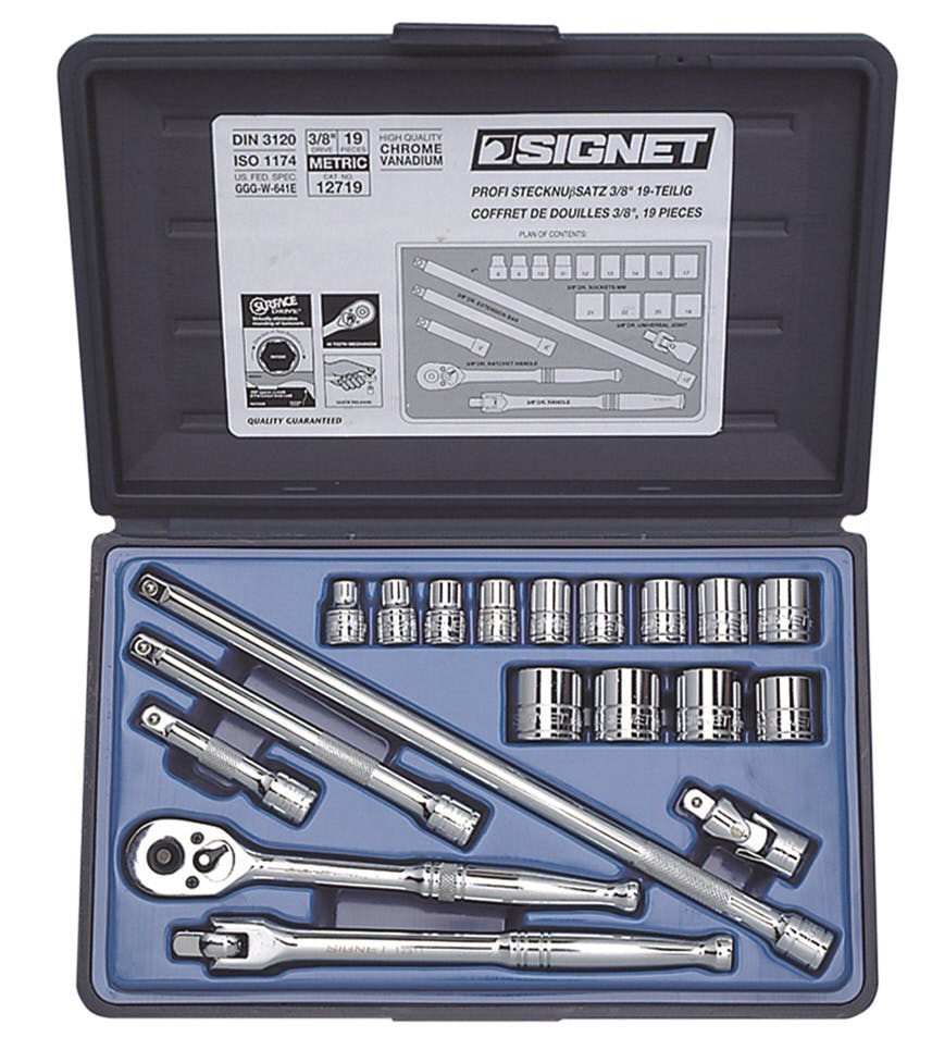SIGNET シグネット #812913B 3/8DR19PCmmソケットレンチセット 12719 000856812914 レンチ SIGNET シグネット #812913B 3/8DR19PCmmソケットレンチセット 12719 000856812914 レンチ
