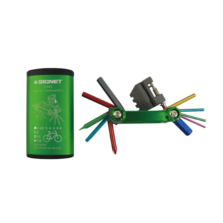 シグネット フォールディングツールセット グリーン カラーケース 22083 マルチツール 携帯工具セット 自転車用 856822083【別送品】