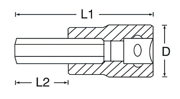シグネット 1/2DR 7mm ヘックスビットソケット 23887 六角ソケット