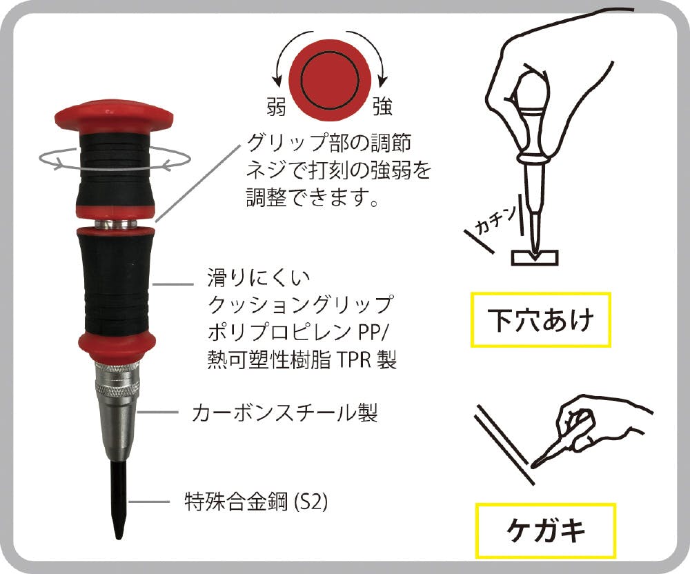 シグネット オートマチックセンターポンチ 60584 自動センターポンチ