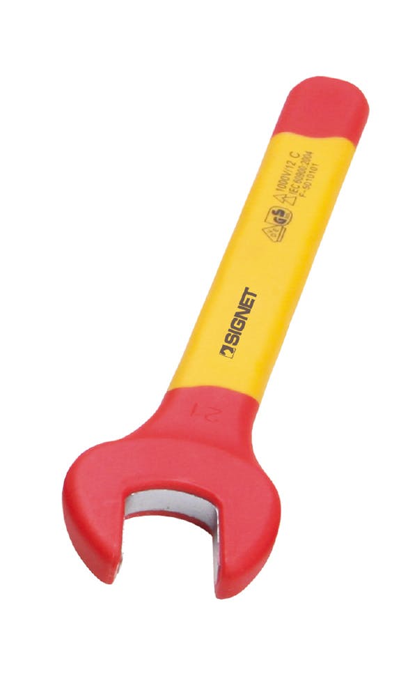 シグネット 絶縁スパナ 19mm E40219 10000Vテスト 絶縁工具 電気工事 