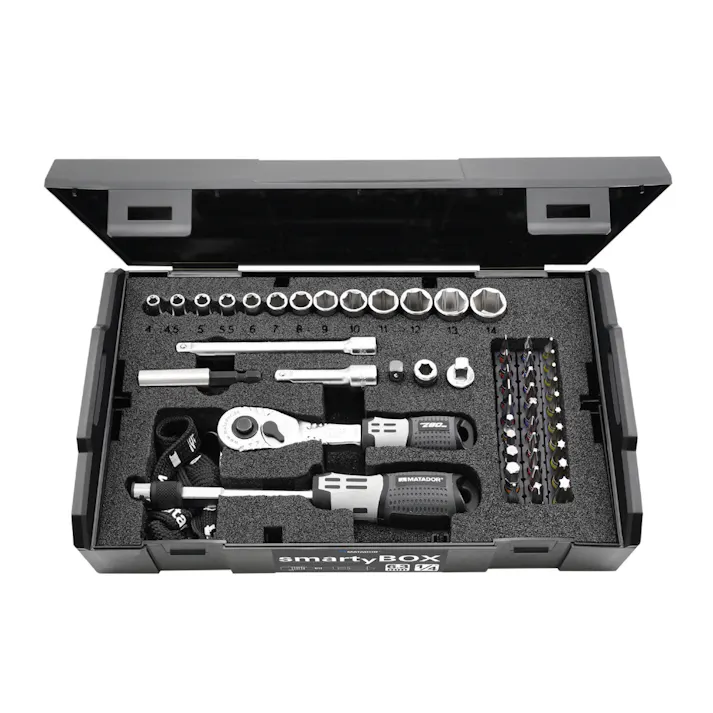 マタドール 1/4SQ ソケットレンチセット52PCS 81452110 ラチェットハンドル 自動車整備 工具セット 903008009【別送品】