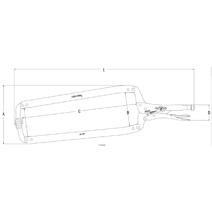 アーウィン T24SPスイベルロッキングCクランプ600 T24SP テーパー バイスクランプ クランプ工具 1474000047【別送品】