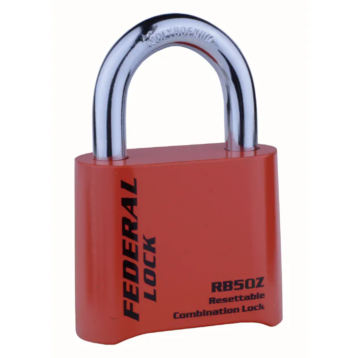 フェデラル ダイヤル式 南京錠 チェンジKEY付 レッド RB50ZR-R-P 防犯錠 4桁ダイヤル 鍵 3678000060【別送品】