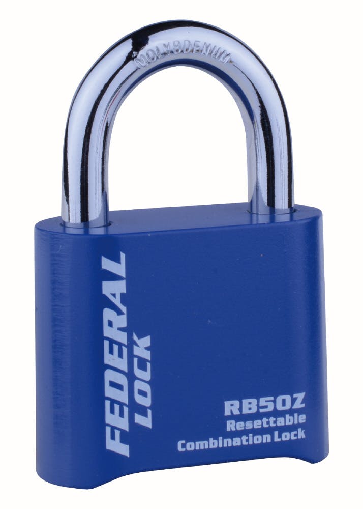 FEDERAL フェデラル ダイヤル式南京錠チェンジKEY付ブルー RB50ZR-B-P 003678000063 (CDC) 南京錠 FEDERAL フェデラル ダイヤル式南京錠チェンジKEY付ブルー RB50ZR-B-P 003678000063 (CDC) 南京錠