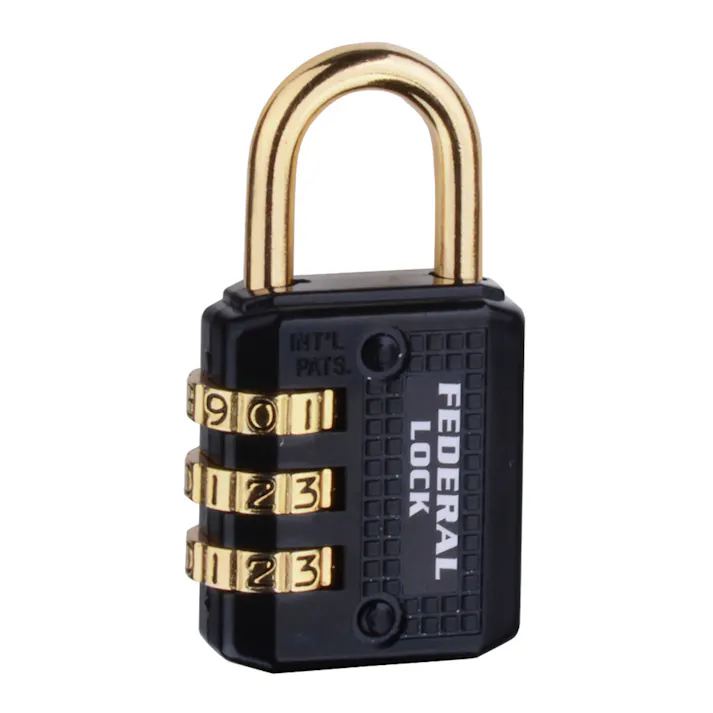 フェデラル ダイヤル式 南京錠 30mm 364-BK-P 防犯錠 キャリーケース 鍵 3678001002【別送品】
