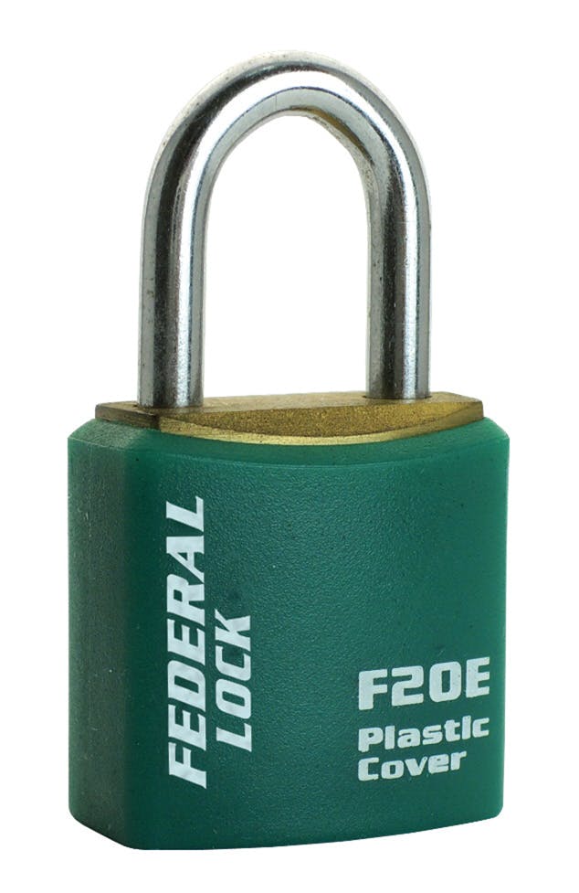 FEDERAL フェデラル 南京錠ボディーカバー付20mmグリーン F20E-GN-P 003678001079 (CDC) 南京錠 FEDERAL フェデラル 南京錠ボディーカバー付20mmグリーン F20E-GN-P 003678001079 (CDC) 南京錠