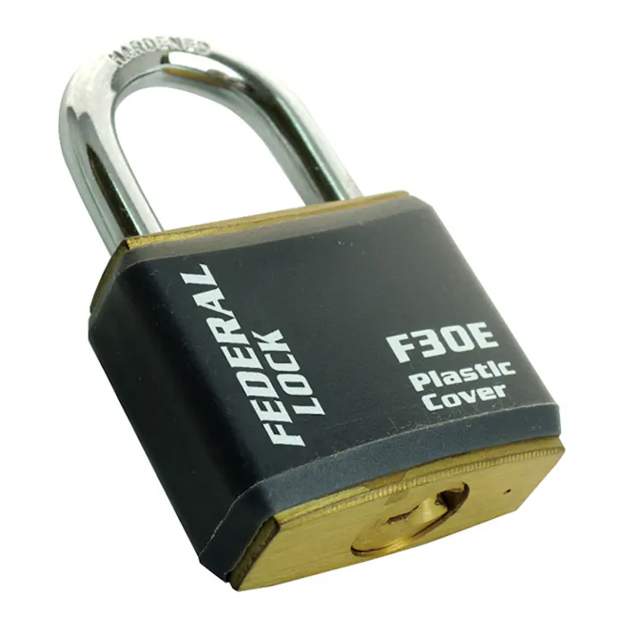 フェデラル 南京錠 ボディーカバー付 30mm ブラック F30E-BK-P 防犯錠 ダイヤルロック 鍵 3678001080【別送品】