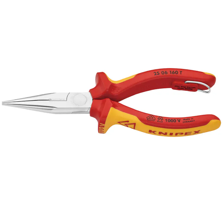 KNIPEX クニペックス 絶縁ラジオペンチ落下防止 BK 2506-160TBK 000506059617【別送品】