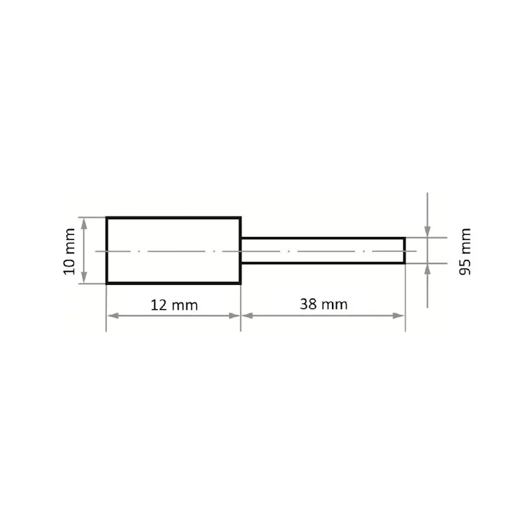 ルーカス 10x12/3軸付フェルトバフハード A37000101230001 フェルトポイント 研磨バフ バフホイール 545000311【別送品】