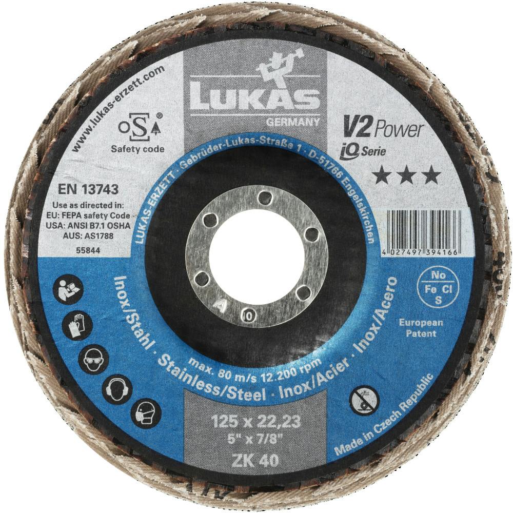 LUKAS ルーカス #40/125mmフラップディスク A27441250401465A 000545000438 (CDC) ドリルアクセサリー LUKAS ルーカス #40/125mmフラップディスク A27441250401465A 000545000438 (CDC) ドリルアクセサリー