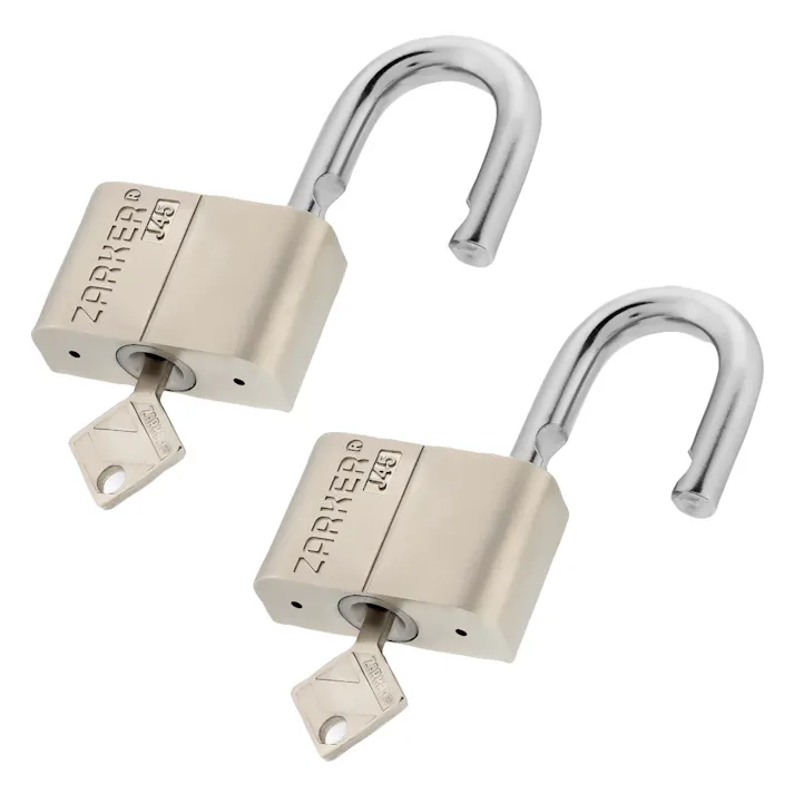 ザーカー キー式 防錆南京錠 ツル径7mm シルバー J45 鍵式 防犯 ロック 567000001【別送品】