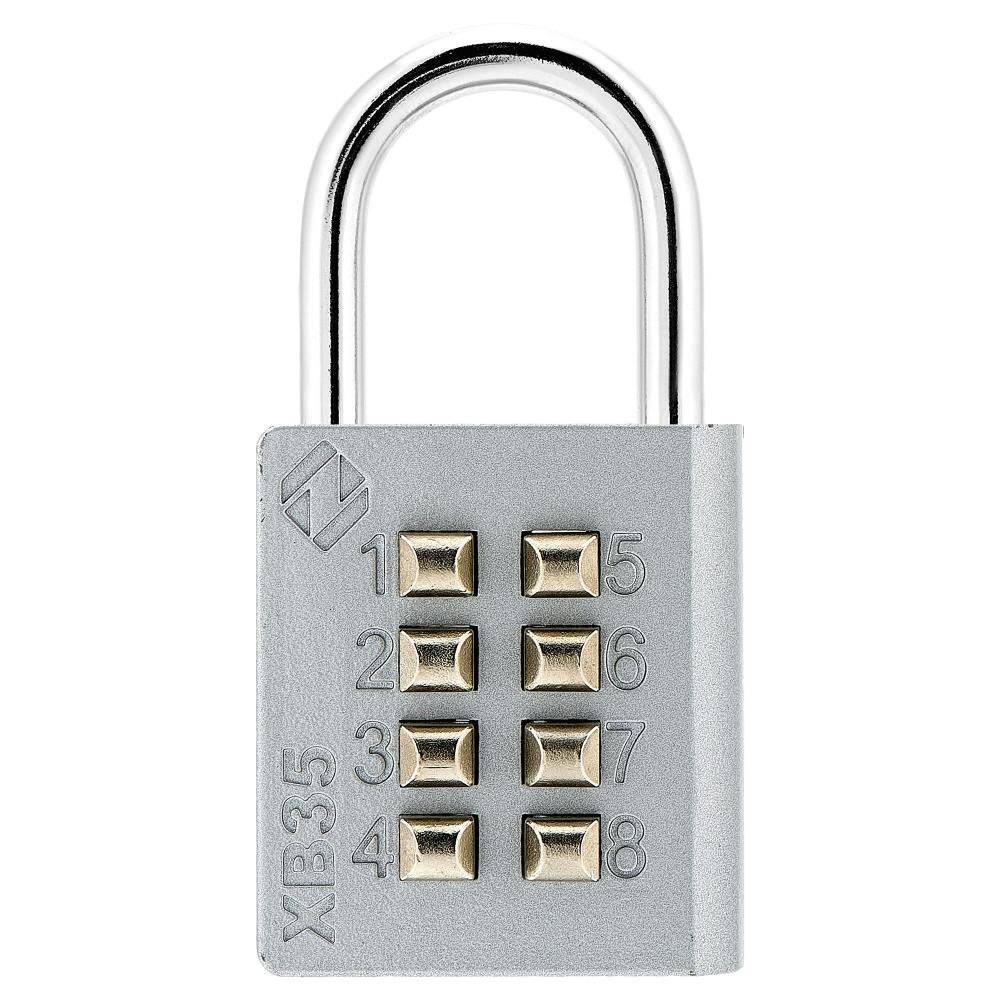 ザーカー 8桁ボタン式 南京錠 ツル径5mm グレー XB35-G 000567000011(CDC) 南京錠 ザーカー 8桁ボタン式 南京錠 ツル径5mm グレー XB35-G 000567000011(CDC) 南京錠