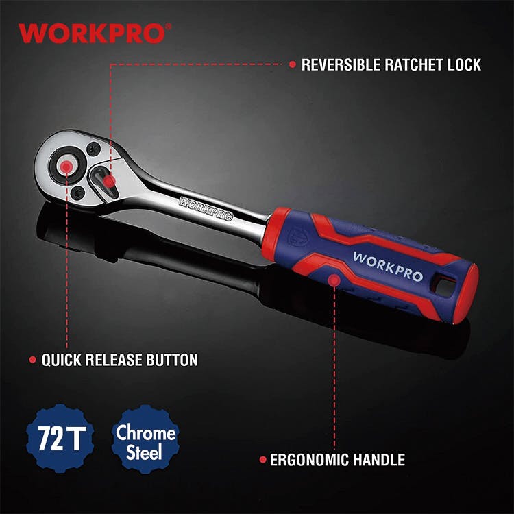 WORKPROワークプロ ワークプロ 1/2DR 72ギア クイックリリース