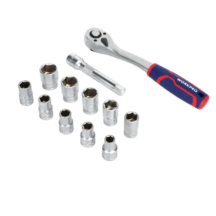 WORKPROワークプロ ワークプロ 12点組 1/2DR ソケットレンチセット 10-22mm WP202586 ラチェットレンチセット 工具セット 自動車整備 764000033【別送品】