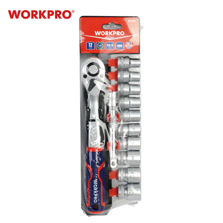WORKPROワークプロ ワークプロ 12点組 1/2DR ソケットレンチセット 10-22mm WP202586 ラチェットレンチセット 工具セット 自動車整備 764000033【別送品】