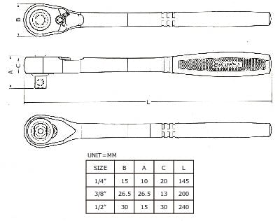 SIGNET 1/4DR 超小型ヘッド 72ギア クロスラチェットハンドル 11560 狭