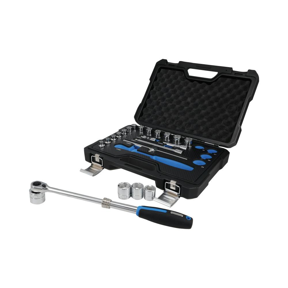 SIGNET 22点組 3/8DR 6角ソケット レンチセット ケース付 車 バイク