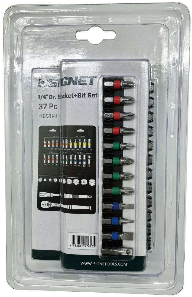 SIGNET 37点組 1/4SQ ロールチョイス ソケット＆ビットセット ロール