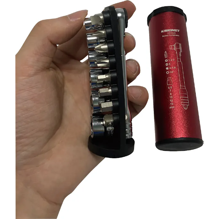 SIGNET 15点組 1/4DR ミニラチェットセット レッド ビット・ソケット・工具ケース付 車整備・DIY向け 22060 レッド 持ち運び便利 自転車修理 車載工具 000856822060【別送品】