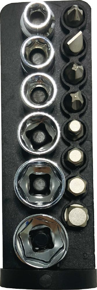 SIGNET 15点組 1/4DR ミニラチェットセット レッド ビット・ソケット