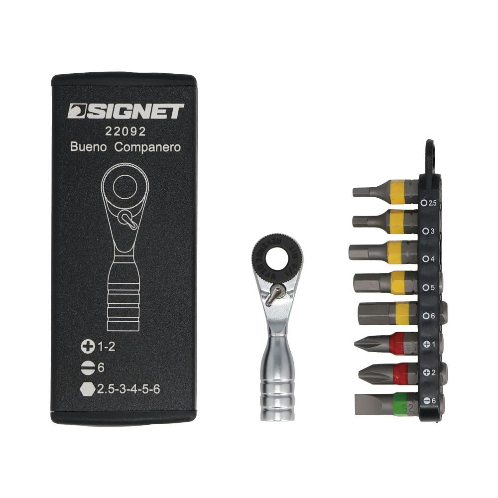 SIGNET 8個組 1/4DR 52ギア ウルトラショート ミニラチェット・ビット