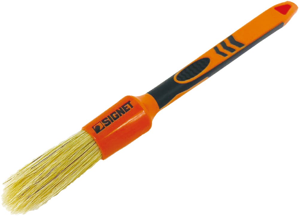 SIGNET 滑り止めグリップ搭載 猪毛ボアーズ 洗車ブラシ ペン型 Sサイズ ディテールブラシ 革製品・デリケート部位の細部清掃に最適 45635 000856845635【別送品】