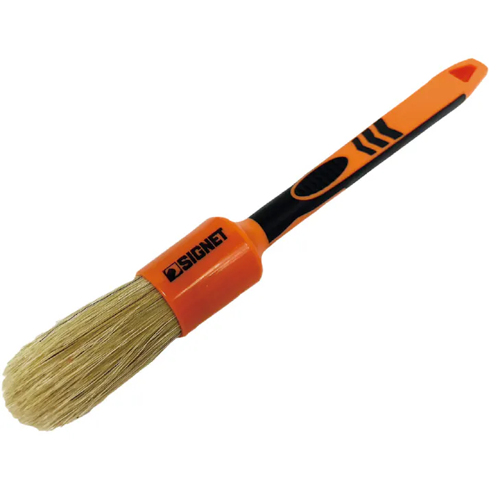 SIGNET 滑り止めグリップ搭載 猪毛ボアーズ 洗車ブラシ ペン型 Mサイズ ディテールブラシ 革製品・デリケート部位の細部清掃に最適 45636 000856845636【別送品】