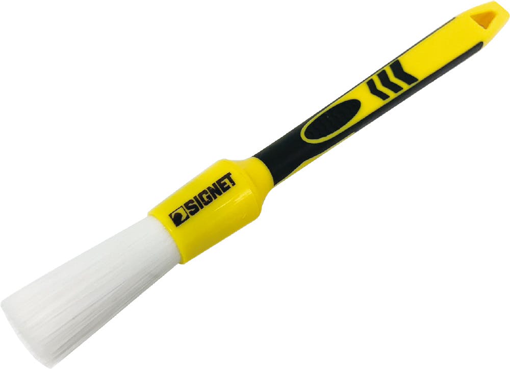 SIGNET 滑り止めグリップ搭載 硬毛ホワイトPET 洗車ブラシ ペン型 Sサイズ ディテールブラシ ブレーキ・ホイールの頑固汚れ除去に最適 45641 000856845641【別送品】