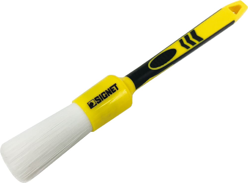 SIGNET 滑り止めグリップ搭載 硬毛ホワイトPET 洗車ブラシ ペン型 Mサイズ ディテールブラシ ブレーキ・ホイールの頑固汚れ除去に最適 45642 000856845642【別送品】