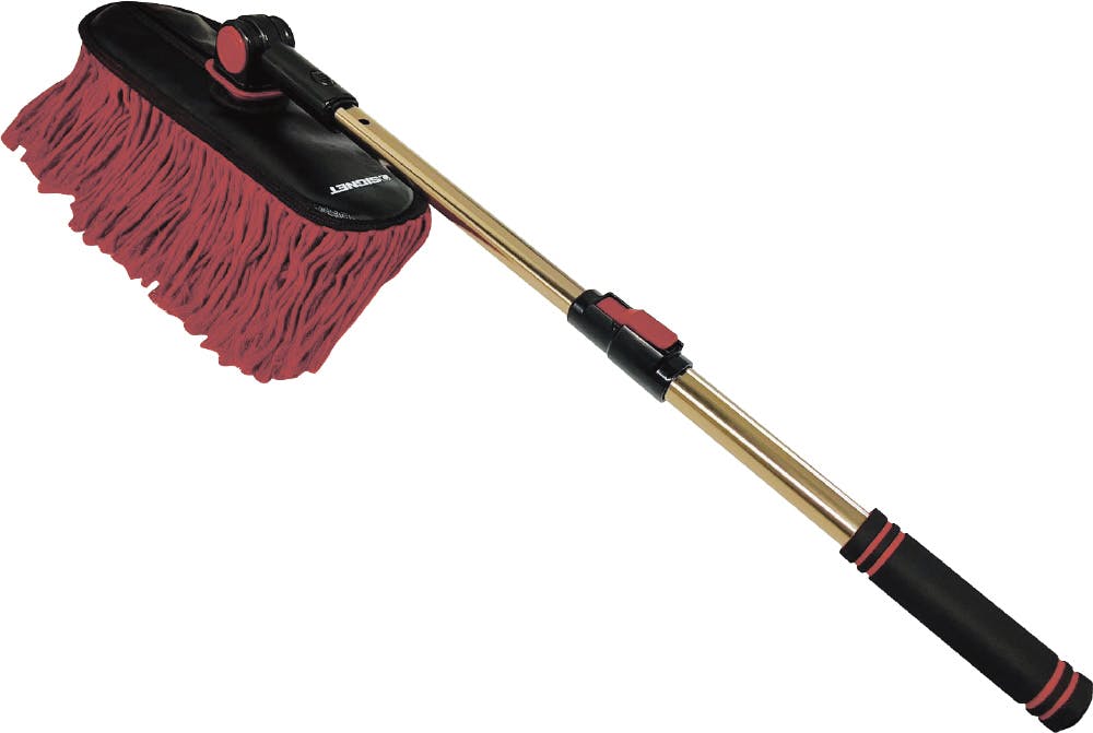 SIGNET 大型車対応 洗車用モップ コットン長毛 回転ヘッド付 伸縮ロングタイプ デリケートなボディ洗浄に最適 45649 000856845649【別送品】