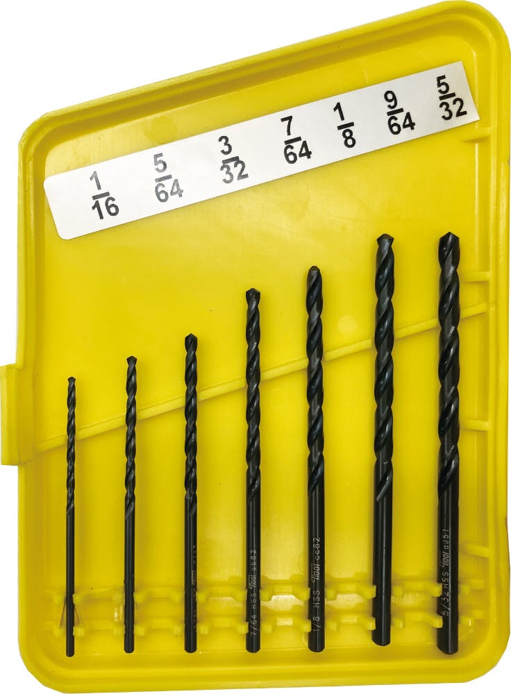 SIGNET 13点組 HSSドリルセット インチサイズ 1/16-1/4” ケース付