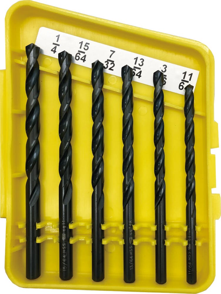 SIGNET 13点組 HSSドリルセット インチサイズ 1/16-1/4” ケース付