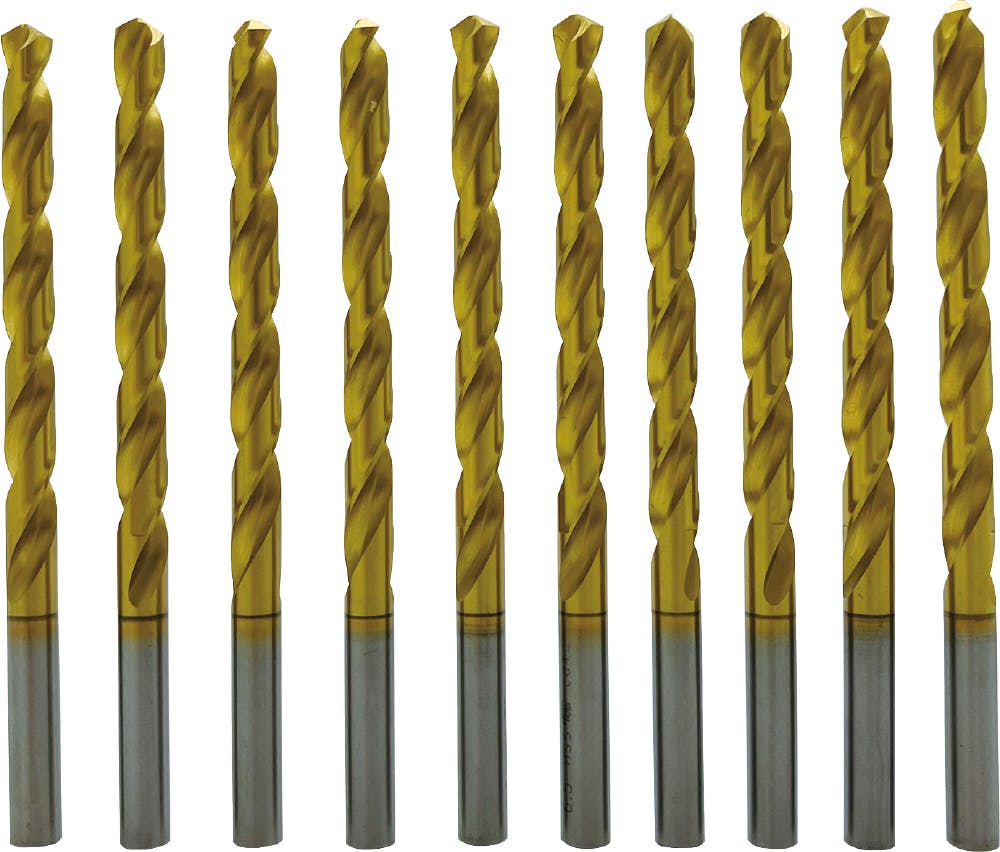 SIGNET 10本入 TiNコート HSSストレートドリル 2.0mm 57352 電動工具用 高耐久 金属穴あけ 000856857352【別送品】