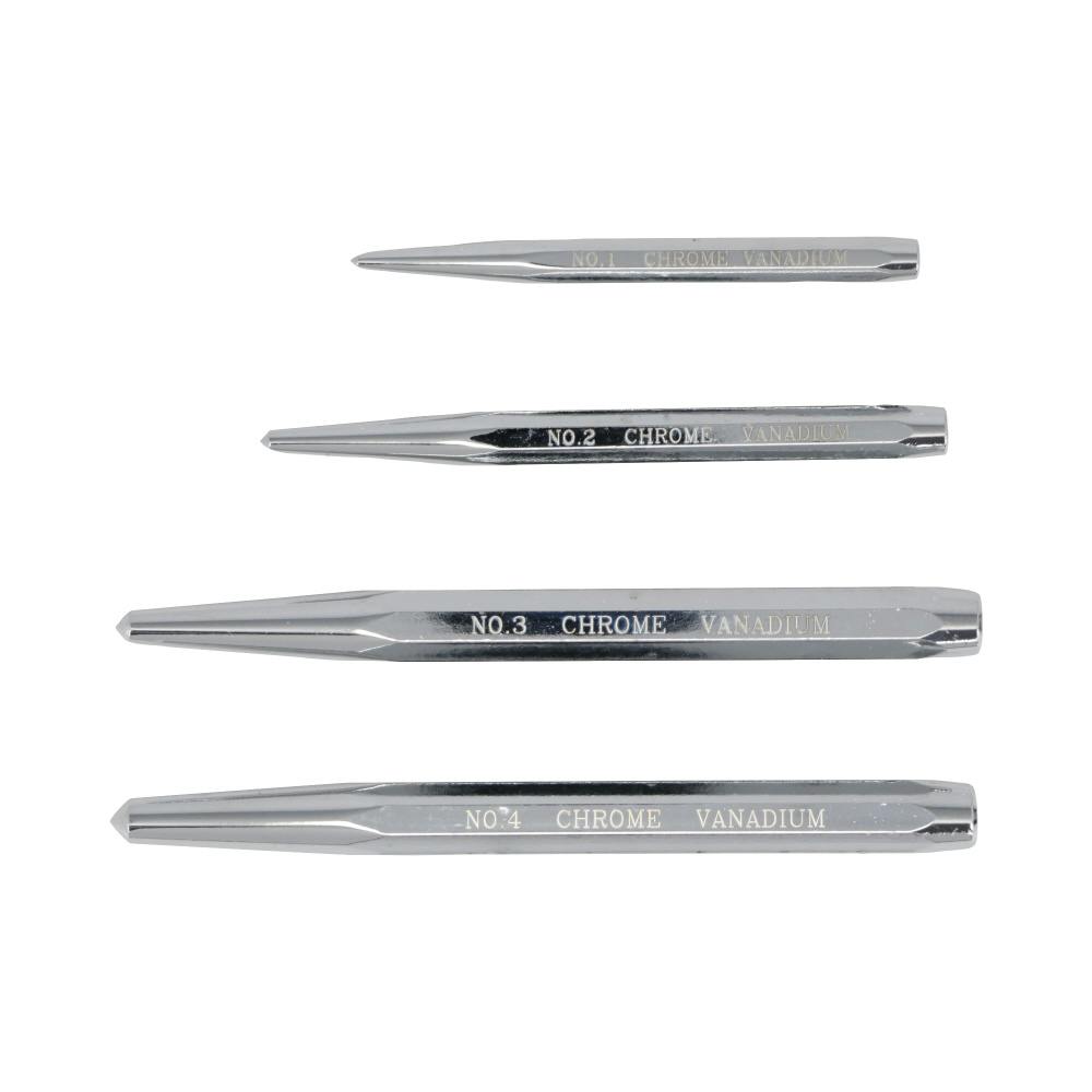 SIGNET 4本組 センターポンチセット八角胴タイプ ミラーメッキ 60570 穴あけ 位置決め 下穴 000856860570【別送品】